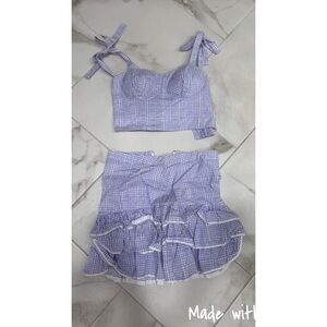 Lilly Pulitzer Purple Gingham Midi Dress